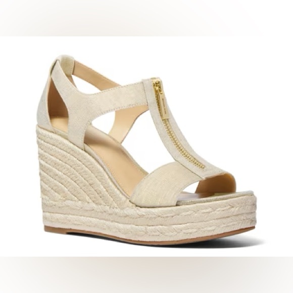 MICHAEL Michael Kors Cream Wedge Sandals